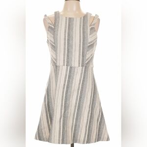 BCBGeneration A-Line Fit & Flare Black and White Striped Dress Size 4‎ NWOT
